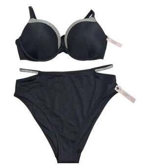 VS Victoria secret bathing suit bling NWT 2 piece Med bottom 32 D bikini top